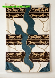 Hermes Equestrian Rope Flannel Throw Blanket IMG_5283
